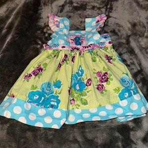 Eleanor Rose Meredith Floral and Polka Dot Dress Size 6m